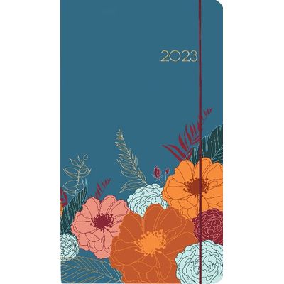 3664447134949-Agenda de poche Giverny - 1 semaine sur 2 pages - 9,5 x 17,5 cm - bleu - Oberthur--0