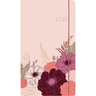 3664447134956-Agenda de poche Giverny - 1 semaine sur 2 pages - 9,5 x 17,5 cm - nude - Oberthur--0