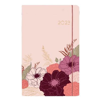 3664447134987-Agenda Giverny - 1 semaine sur 2 pages - 10 x 15 cm - nude - Oberthur--0
