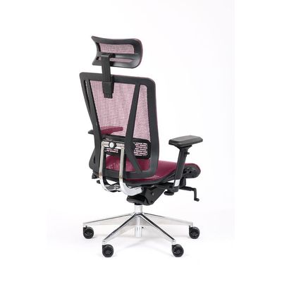 3701338802546-Fauteuil de bureau VASEAT - accoudoirs réglables - appui-tête intégré - rouge--2