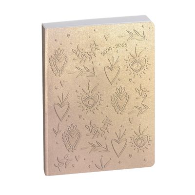 3660942079907-Agenda Empreinte - 1 jour par page - 12 x 17 cm - or coeurs - Exacompta--0