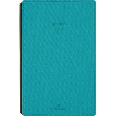 3664447162508-Agenda Stan - 1 semaine sur 2 pages - 13 x 21 cm - bleu canard - Oberthur--0