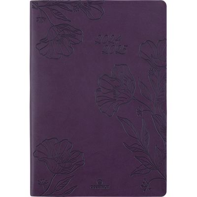 3664447168678-Agenda Summerside - 1 semaine sur 2 pages - 17 x 24,5 cm - prune - Oberthur--0