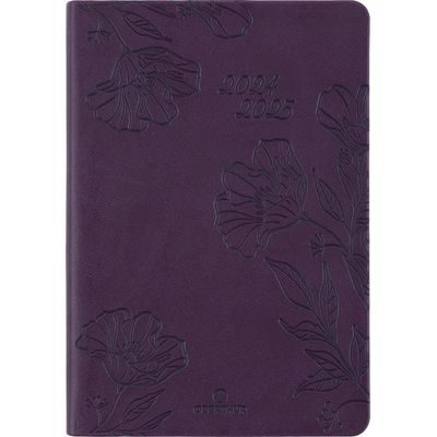 3664447168807-Agenda Summerside - 1 semaine sur 2 pages - 10 x 15 cm - prune - Oberthur--0