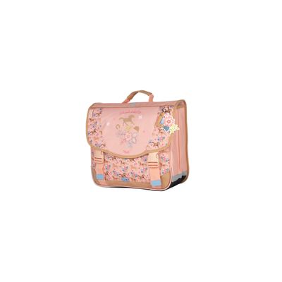 3661507923017-Cartable 38 CM STALLA BIANCA GALOP-2 compartiments- rose- Kid'Abord --1