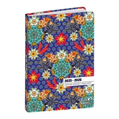 3371010525379-EUROTEXTAGENDA ML Catalina Estrada - Oiseaux - 12x17 cm - Journalier - 12 mois de août à juillet - Qu--0