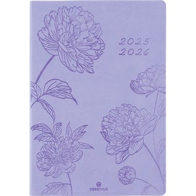 3664447197524-Agenda Summerside - 1 semaine sur 2 pages - 17 x 24,5 cm - lilas - Oberthur--0