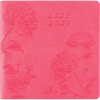 3664447197579-Agenda Summerside - 1 semaine sur 2 pages - 16,5 x 16,5 cm - corail - Oberthur--0