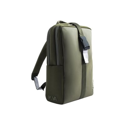 8032572185559-Nava Flat Medium - Sac à dos plat pour ordinateur portable 15,6" - olive/gris-Angle gauche-1