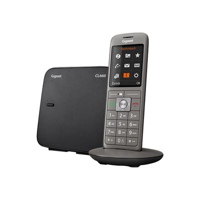 4250366853154-Gigaset CL660 - téléphone sans fil - anthracite-Angle droit-0