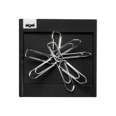 4004360892189-Sigel - Distributeur de trombones - noir-Avant-0