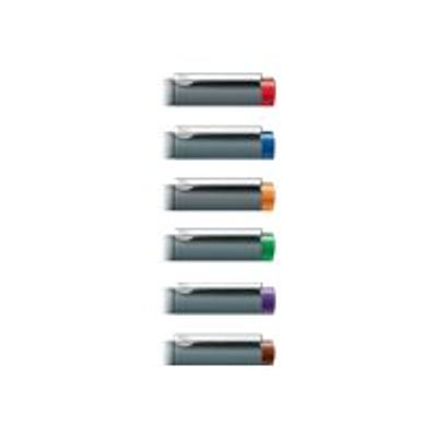 4007817036761-STAEDTLER pigment liner - Pack de 6 Feutres fins - 0.5 mm - couleurs assorties-Gros plan-1