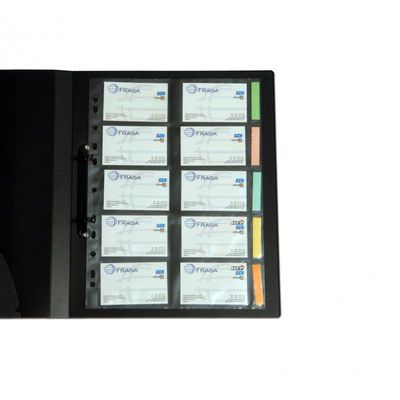 8714057243601-Fraga Import - Pochettes pour classeurs cartes de visite - pour A4 (210 x 297 mm) - capacité : 10 cartes - à ong--0