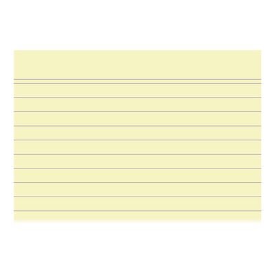 3130638108209-Exacompta - 40 Packs de 100 Fiches Bristol - A7 - lignées - non perforées - jaune-Gros plan-2