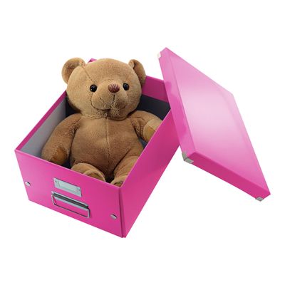 4002432398126-Leitz Click & Store - Boîte de rangement A4 - rose métallisé-Angle droit-3
