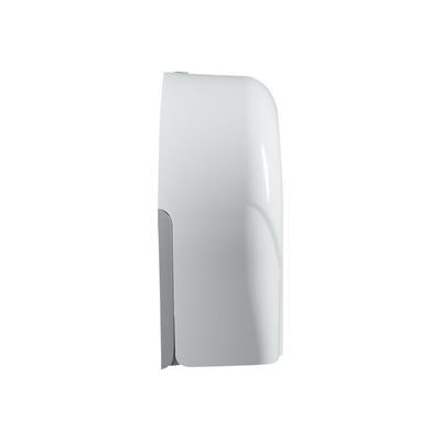 3019920525804-Rossignol - Distributeur de papier toilette 400 feuilles - avec clef - blanc-Gauche-2