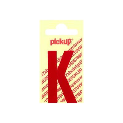 8711234223104-Pickup - Étiquette autocollante - 90 mm - Lettre K - rouge brillant-Avant-0