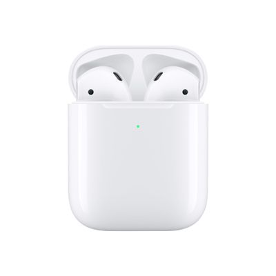 0190198764829-APPLE Airpods 2 - Ecouteurs sans fil bluetooth avec boitier de charge à induction pour iPhone/iPa-Avant-0