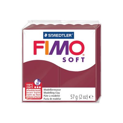 4007817014677-Pâte fimo SOFT -  Rouge Merlot - 57G-Angle droit-1