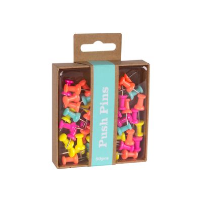 0000005763900-Apli Fluor Collection - 50 Punaises - couleurs assorties-Angle gauche-0