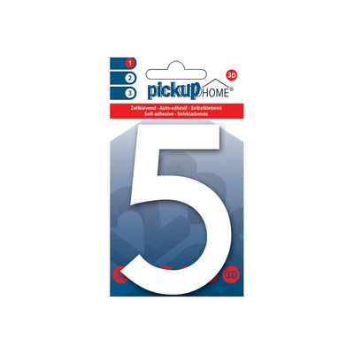 8711234017727-Pickup Home 3D Rio - Étiquette autocollante 100 mm - Chiffre 5 -  blanc-P_79435430_1-0