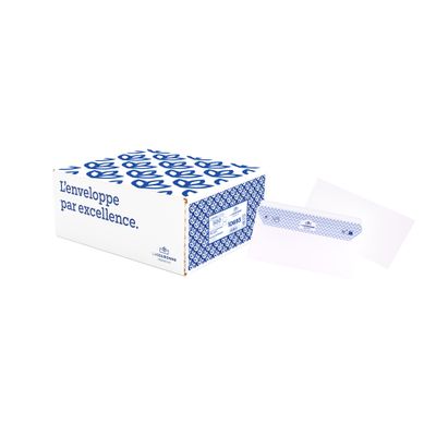 3240180106933-La Couronne - 500 Enveloppes DL 110 x 220 mm - 90 gr - sans fenêtre - blanc - bande auto-adhésive - O--0