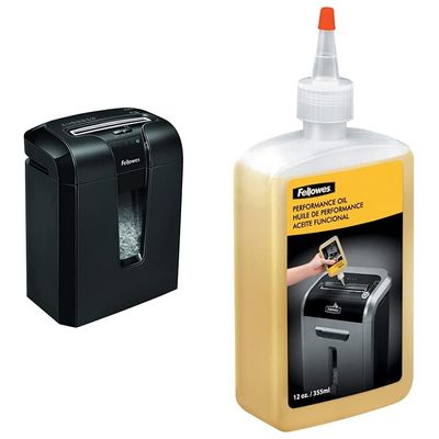 0043859642304-Fellowes Powershred 63Cb - destructeur de documents coupe croisée - 10 feuilles - Corbeille litres--3