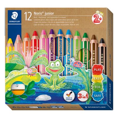 4007817029190-STAEDTLER Buddy - 12 Crayons de couleur - pointe large--0