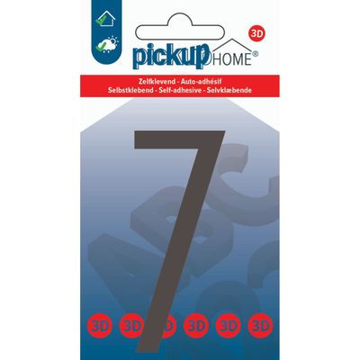 8711234018236-Pickup Home 3D Stockholm - Étiquette autocollante 90 mm - Chiffre 7 - gris--0