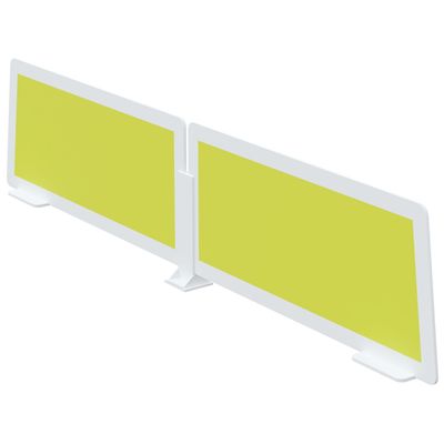 3660141256154-Lot de 2 écrans de séparation en polystyrène - H35 x L60 cm - vert--0