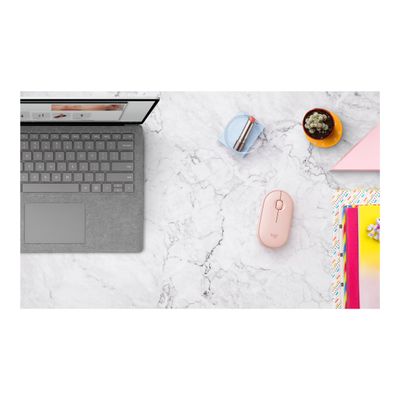 5099206085664-Logitech Pebble M350 - souris sans fil silencieuse - rose-Haut-6