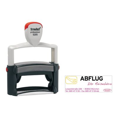 092399853381-Trodat Professional 5205 - Tampon métallique - texte personnalisable - 6 lignes - zone d'im-Angle gauche-1