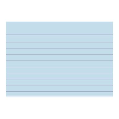 3130638108100-Exacompta - 40 Packs de 100 Fiches Bristol - A7 - lignées - non perforées - bleu-Gros plan-2