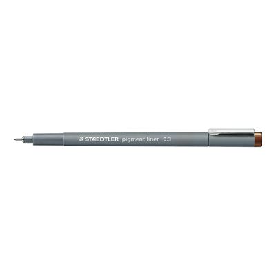 4007817036556-STAEDTLER pigment liner - Feutre fin - 0.3 mm - marron-Angle gauche-0