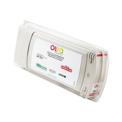 3112539350796-HP 773C - remanufacturé OWA B45174OW - rouge - cartouche d'encre-Angle droit-0