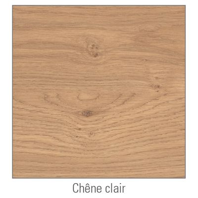 3253310150805-Bureau droit IDRA - Vague à gauche - L140 cm - Pieds anthracite - plateau imitation Chêne--3