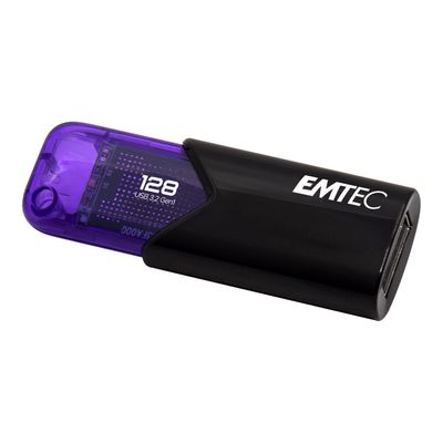 3126170173188-Emtec B110 Click Easy 3.2 - clé USB 3.2 - 128 Go - violet-Angle gauche-0