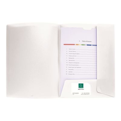 3130631430086-Exacompta Kreacover - 30 Chemises de présentation personnalisables - A4 - blanc-Avant-2