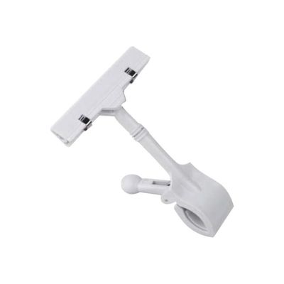 3462620014534-Bequet - 10 Pinces porte-étiquette articulées - blanc-Angle gauche-0