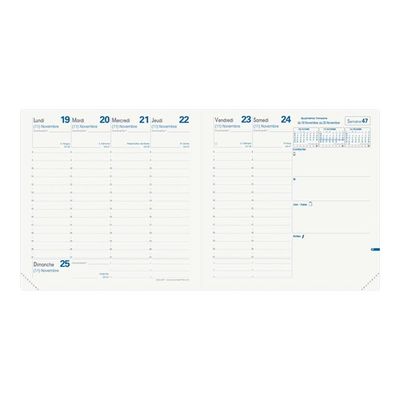 3371010386444-Agenda Equology - 1 semaine sur 2 pages - 16 x 16 cm - bleu lagon - Quo Vadis-Avant-1