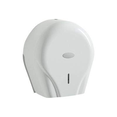 3019920525804-Rossignol - Distributeur de papier toilette 400 feuilles - avec clef - blanc-Angle gauche-1