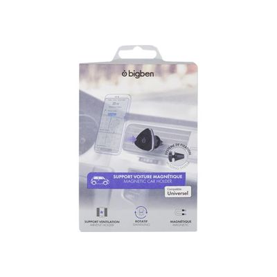 3571211386728-Bigben - support de voiture magnétique pour smartphone avec fixation sur grille aération -Avant-4