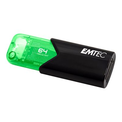 3126170173157-Emtec B110 Click Easy 3.2 - clé USB 3.2 - 64 Go - vert-Angle gauche-0
