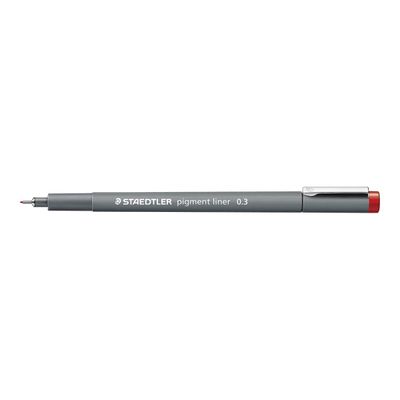 4007817036457-STAEDTLER pigment liner - Feutre fin - 0.3 mm - rouge-Angle gauche-0