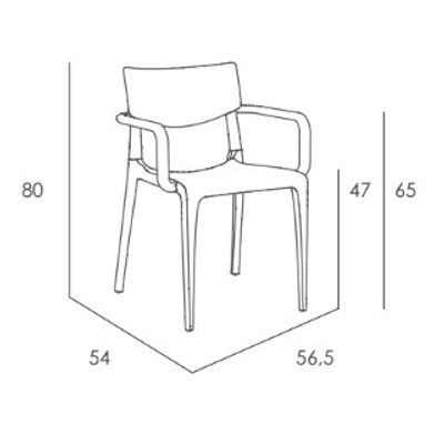 8414376784273-Fauteuil empilable TOWN - Ezpeleta professionnel - Brique--3