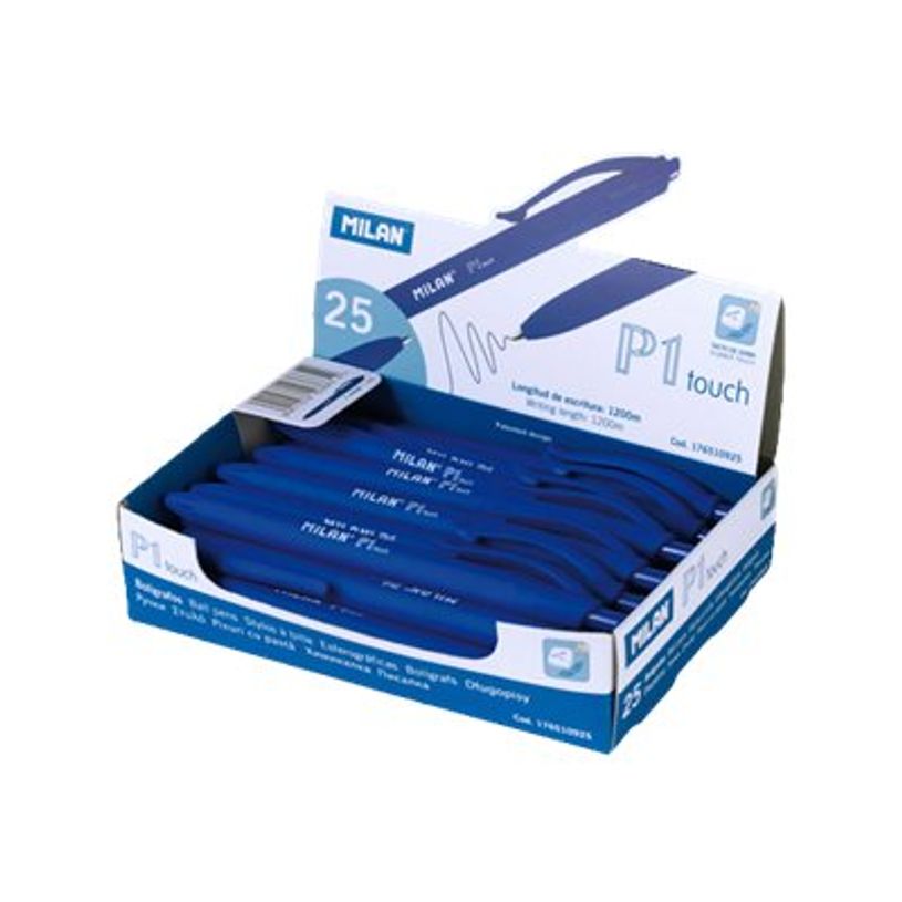 8411574036654-MILAN P1 TOUCH - Roller - bleu - rétractable (pack de 25)-P_6902_1-0