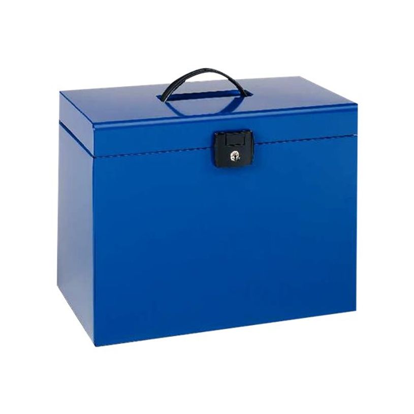 3249440118952-Esselte - Classeur ménager en métal (valisette) avec 5 dossiers suspendus - bleu-P_11895_1-0