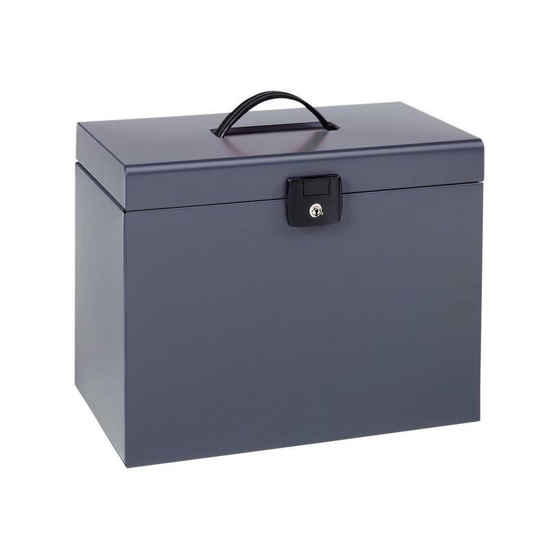 3219090400028-Esselte - Classeur ménager en métal (valisette) avec 5 dossiers suspendus - anthracite-P_11896_1-0