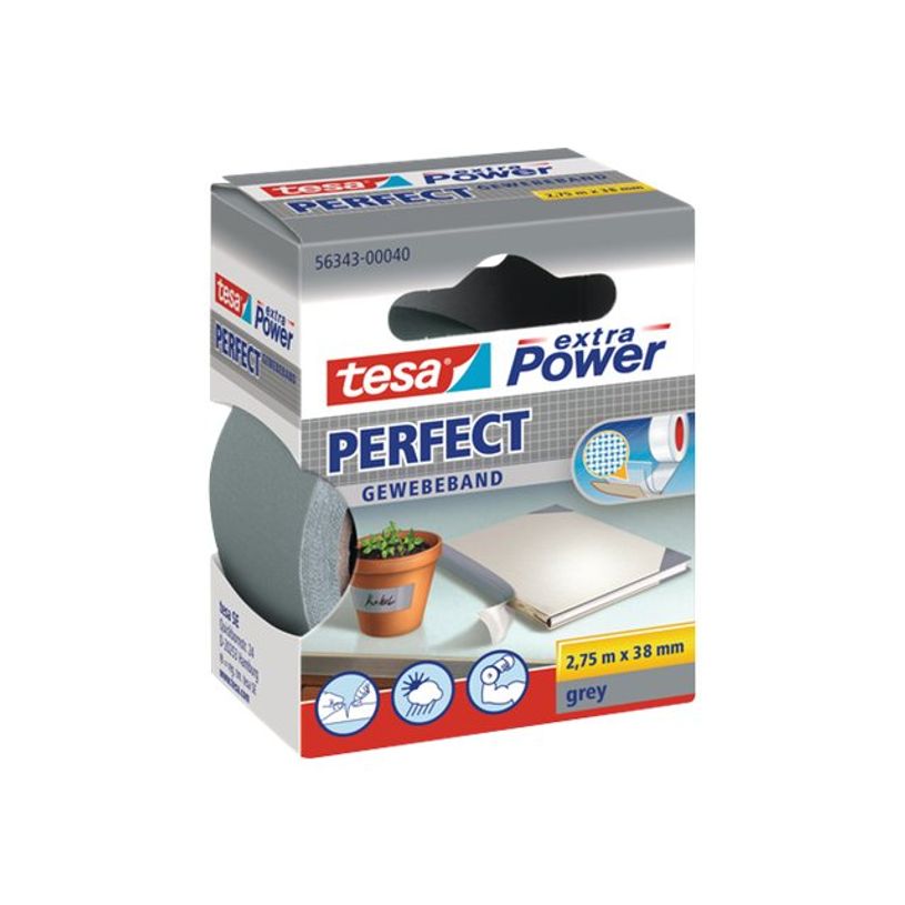 4042448044273-Tesa extra Power Perfect - Ruban adhésif en toile - 38 mm x 2.75 m - gris-P_56300_2-0