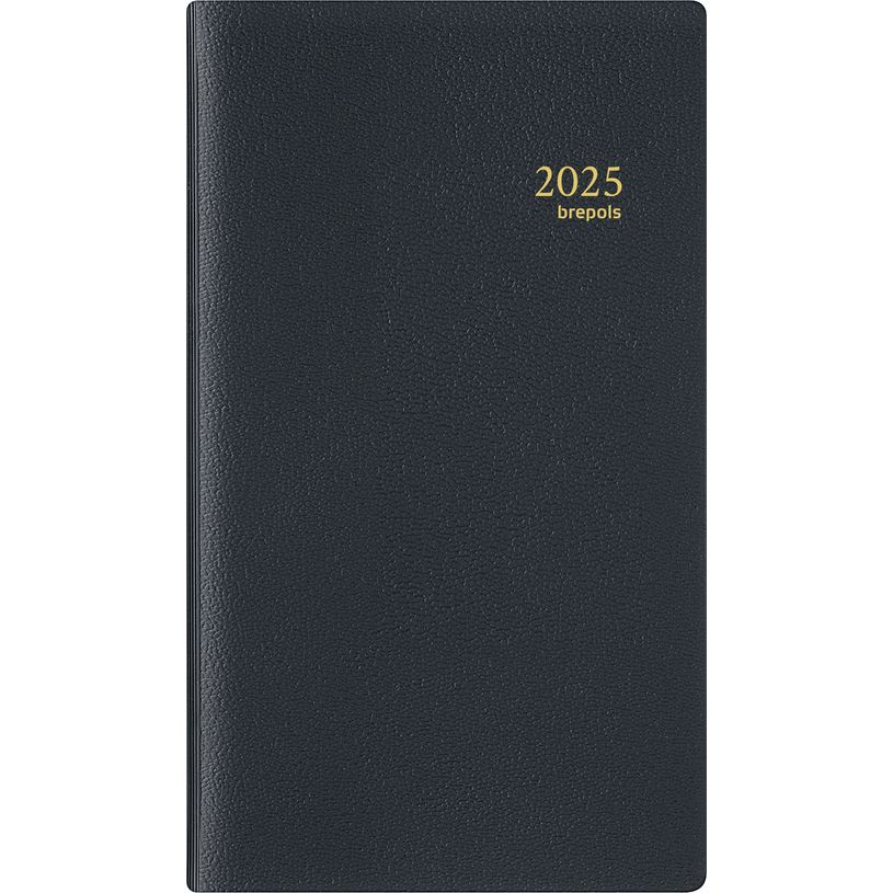 0400000700212-Agenda de poche spiralé Genova Interplan - 1 semaine sur 2 pages - 8,9 x 16 cm - noir - Brepo-P_70021_1-0